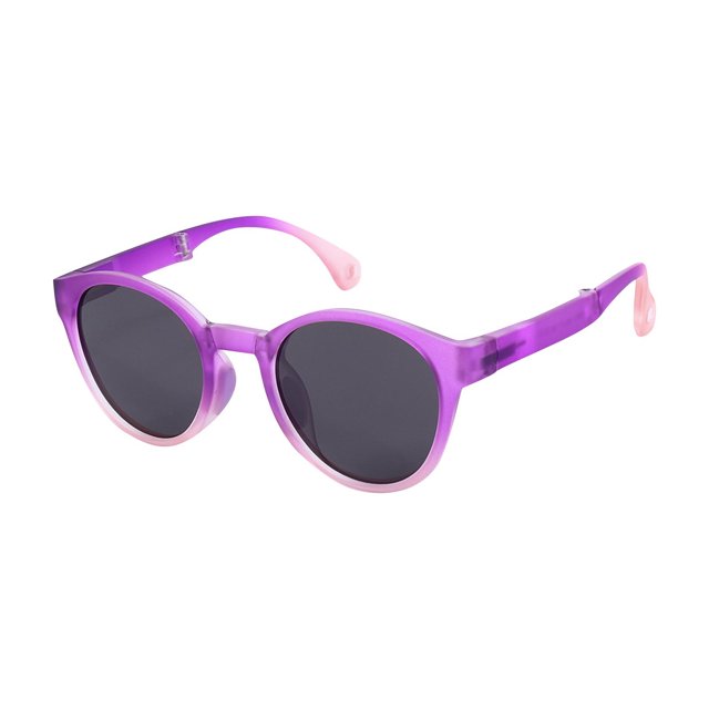 Kids Foldable Polarized Sunglasses (2-12Y) - Collapsible Design 100% Uv Blocking Portable Travel Case Purple