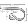 thumbnail image 4 of Haute Decor Expandable Holiday MantleClip Stocking Holder Rod, Bronze, 4 of 5