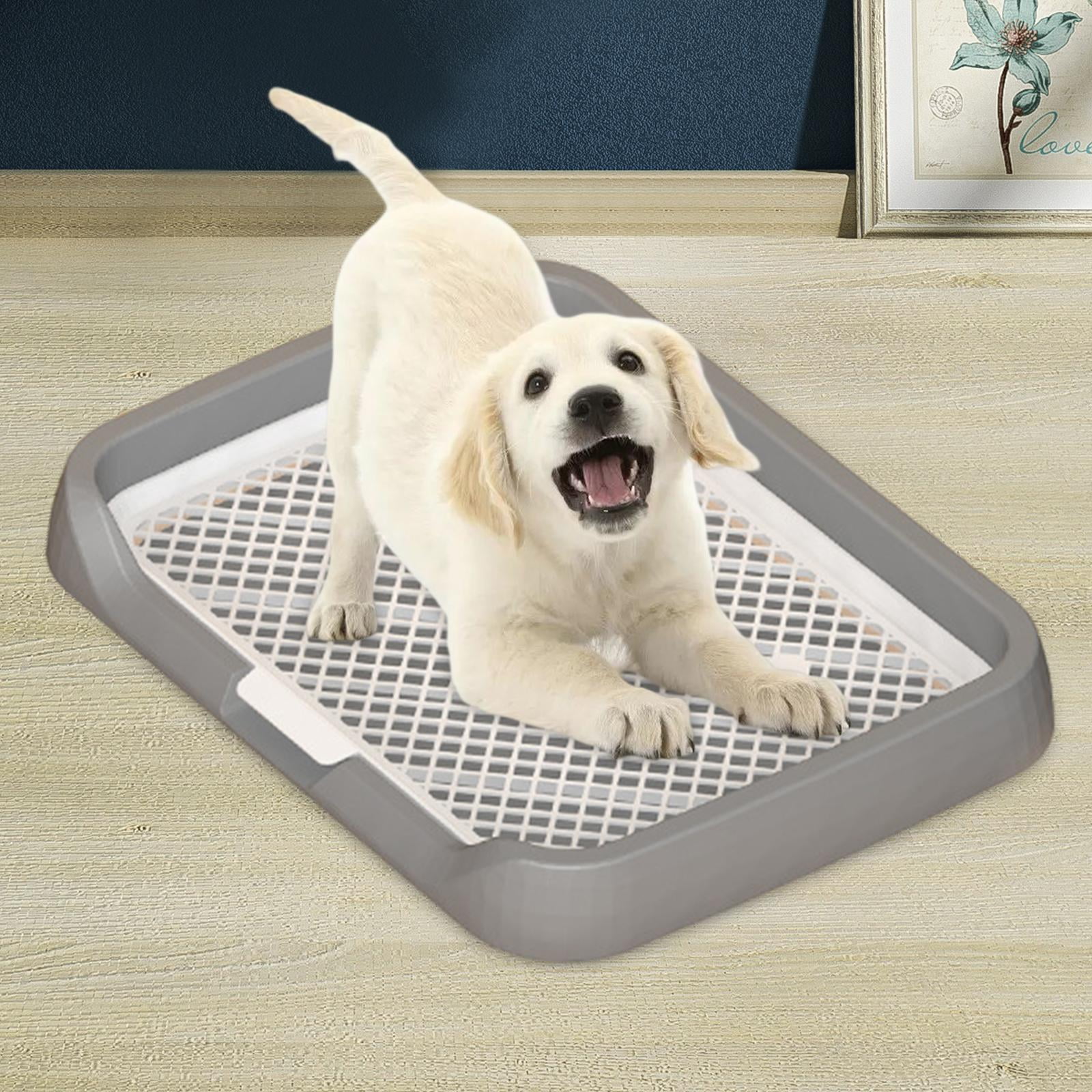 YWMJZEU Dog Toilet Anti Splashing Indoor Open Top Entry Dog Litter Pan Detachable Litter gray