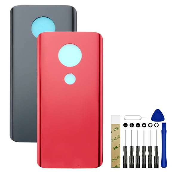 For Motorola Moto G7  Plus XT1965-3 Replacement Back Battery Cover Rear Housing Door Tool Red