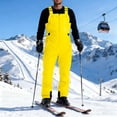 thumbnail image 2 of dgysar Men's Waterproof Snow Ski Pants Insulated Warm Winter Outdoor Snowboard Bibs with Suspenders Yellow L, 2 of 6