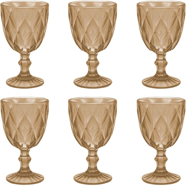 Juego de 6 Copas de Vidrio de Vidrio 240 ml, Ambar