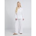 thumbnail image 2 of Time And Tru Women's and Women's Plus Linen Oversized Shirt with Long-Sleeves, Sizes XS-4X, 2 of 5