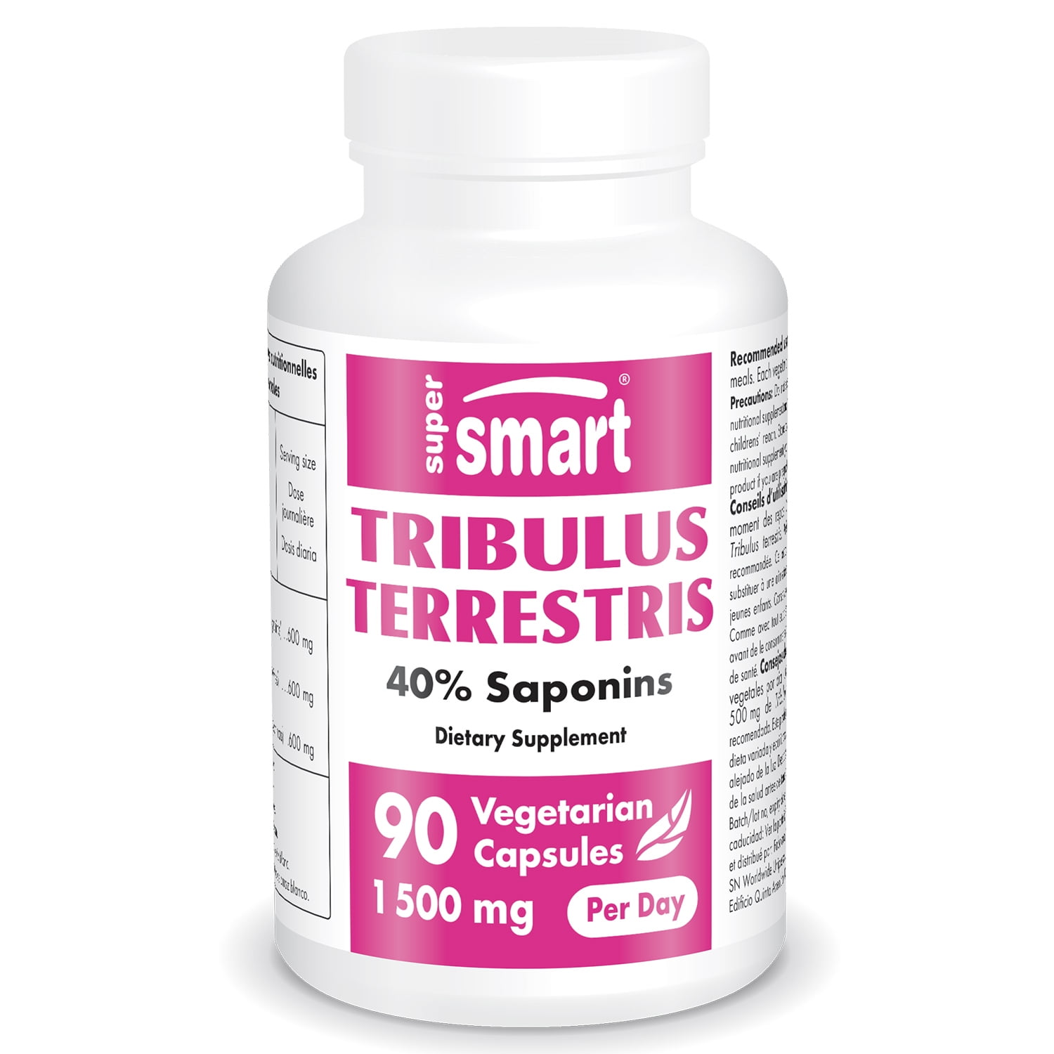 Supersmart Tribulus Terrestris 1500 mg per Day Testosterone Booster