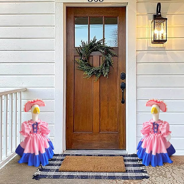 PRETXORVE Gooses Outfit For High Cement For Porch Garden