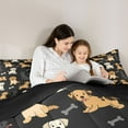 thumbnail image 4 of Feelyou Cute Dalmatian Animal Bedding Comforter Set 7pcs, Kawaii Cartoon Dog King Bedding Sets, Teens Kids Boys Girls Reversible Bed Sheets, Microfiber Bedroom Decor, 4 of 7