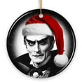 thumbnail image 6 of Vintage Dracula with a Santa Hat Ceramic Ornament, Horror Themed Christmas Decor for Halloween Tree, 6 of 6