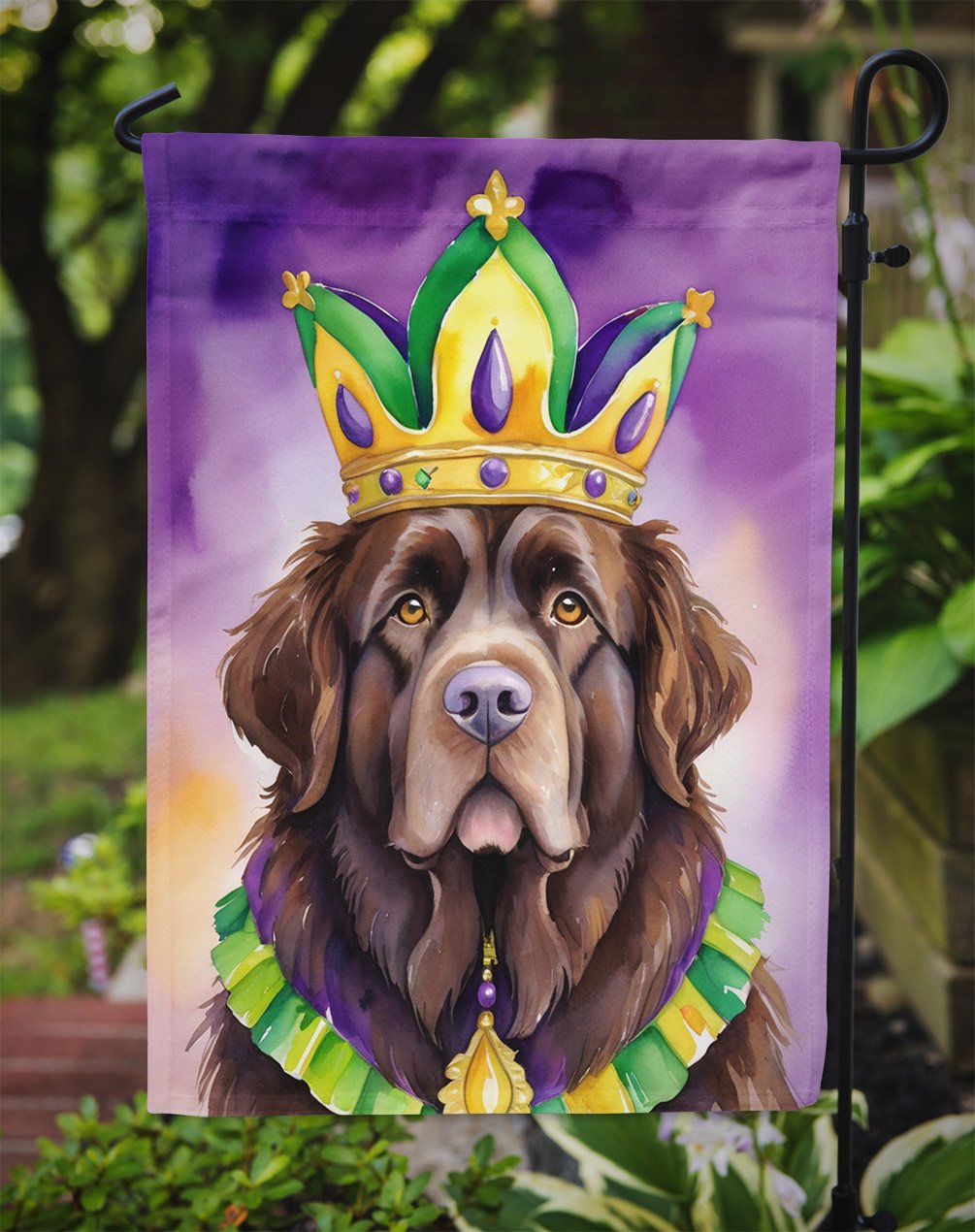 Newfoundland King of Mardi Gras Garden Flag 11.25 in x 15.5 in