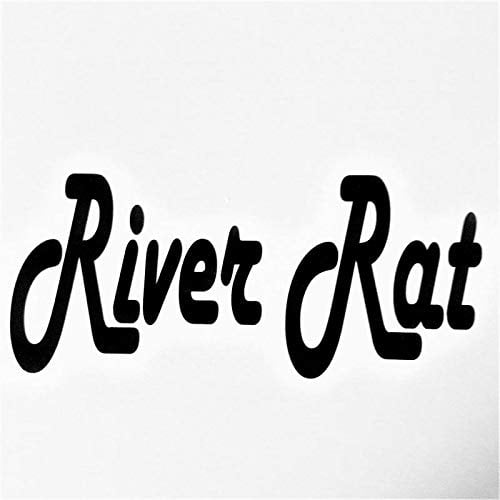 Chase Grace Studio River Rat Rivers Vinyl Decal Sticker|Black|Cars Trucks SUVs Vans Canoes Kayaks Laptops Walls Glass Metal|6.5" X 2.75"|CGS952