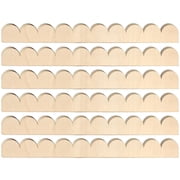 6 Pack Unfinished Scalloped Wood Border Trim,Decorative Wood Trim,Scalloped Edge Decorative Wood Strips,Wood Scalloped Moulding Trim for Home Wall Furniture Door Window Frames Decor,Topboutique
