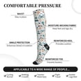 thumbnail image 3 of Lsque Eiffel Tower Pattern Sport Compression Socks for Men & Women 15-20 mmHg Knee High Nurse Pregnant Running Medical and Travel Athletic, 3 of 6