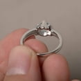 thumbnail image 3 of HeartsAndYou 1ct Natural Blue Aquamarine Unique Design Engagement Ring 14k SOLID White Gold, 3 of 6