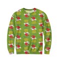 thumbnail image 3 of Christmas T Shirts Funny Christmas Sweater for Men Women Snowflake Reindeer Army Green M, 3 of 4
