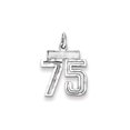 thumbnail image 3 of 925 Sterling Silver Small #75 Charm Pendant, 3 of 5
