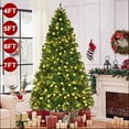 thumbnail image 2 of Noble 4/5/6/7FT Spruce Artificial Green Hinged Christmas Tree With LED Lights Bushy, 2 of 19