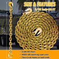 thumbnail image 2 of Cadena de encuadernación de transporte SENKEYFE G80 5/16 x 20 pies, 2200 kg, 2 of 7