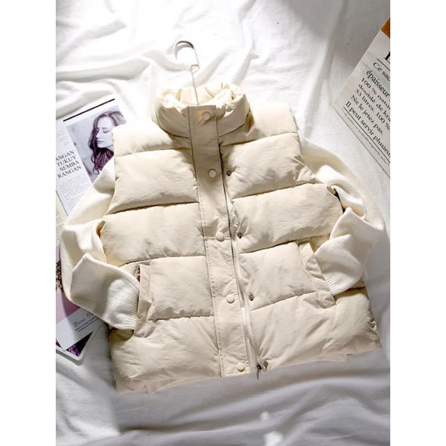 Chaqueta Parkas sin mangas con chaleco acolchado de algodón cálido de invierno para mujer Tan Jianjun unisex