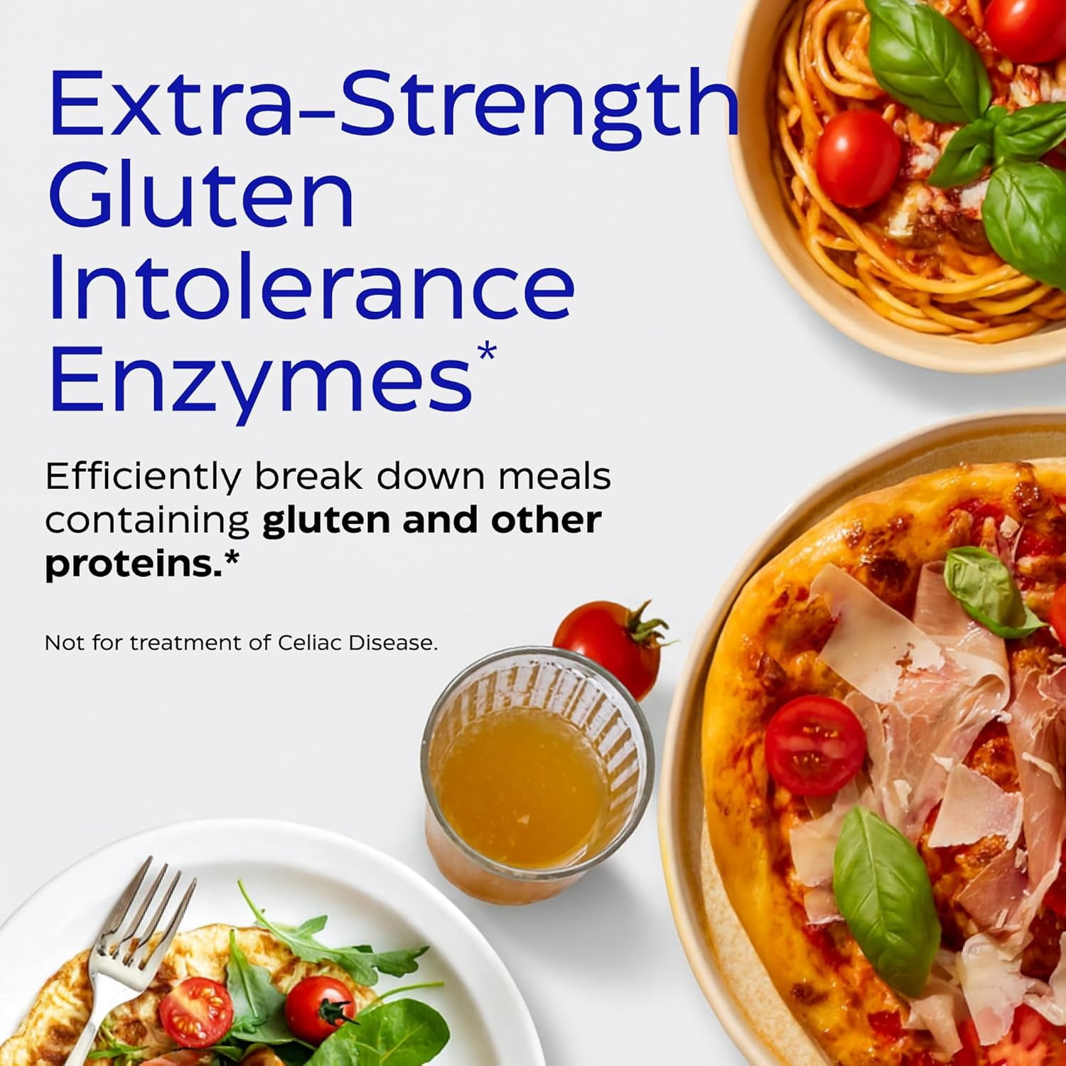 Enzymedica GlutenEase Extra Strength, Advanced Gluten Digestive Enzymes for Women and Men, Fast-Acting Formula for Bloating Relief & Digestive Health, 60 Capsules