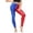 Dark Blue, variant on Women's Shiny Metallic Leather Leggings, High-Waist Stretch Skinny Fit Cropped 9/10 Length Wet-Look Leather Trousers in Bright Candy Colors for Fall