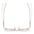 thumbnail image 6 of Butterfly Diamond Silver Reading Glasses 3.00 Gradient Pink Frameless Ultra-light Blue Light Blocking Readers +3.0 for women, 6 of 6