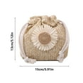 thumbnail image 3 of WUJDF Straw Handbag Sunflower Crossbody Bag Mini Drawstring Purse Summer Beach Shoulder Bag Bucket Tote Bag,Crossbody Bags for Women,Straw Bag,Crossbody Bag,Straw Woven Bucket Bag, 3 of 4