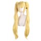 thumbnail image 1 of Peluca larga para cosplay, amarilla, con coletas dobles retorcidas, 78 cm, 1 of 3