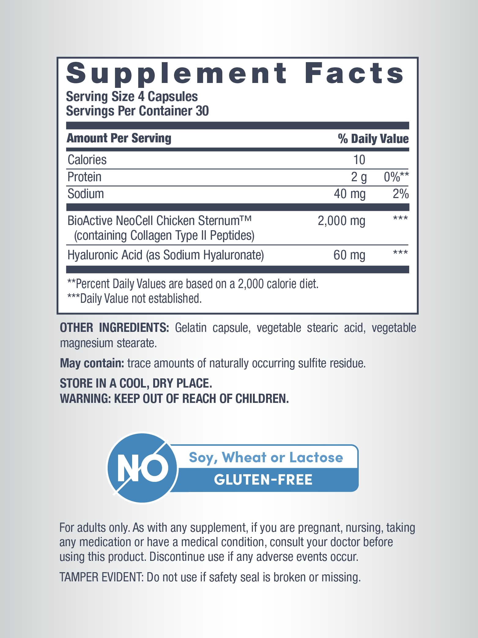 Joint Complex Supplement | 120 Capsules | Plus Hyaluronic Acid | Collagen Type II | by NeoCell