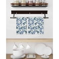 thumbnail image 3 of Navy Blue Roses Kitchen Dish Towels for Drying Dishes Set of 3, Spring Floral Elegant Pastoral Botanical Waffle Weave Microfiber Hand Tea Bathroom Towels Quick Dry & Absorbent Towel 15.7x23.6, 3 of 7
