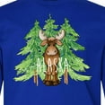 thumbnail image 4 of Inktastic Alaska Moose and Trees Long Sleeve Youth T-Shirt, 4 of 5