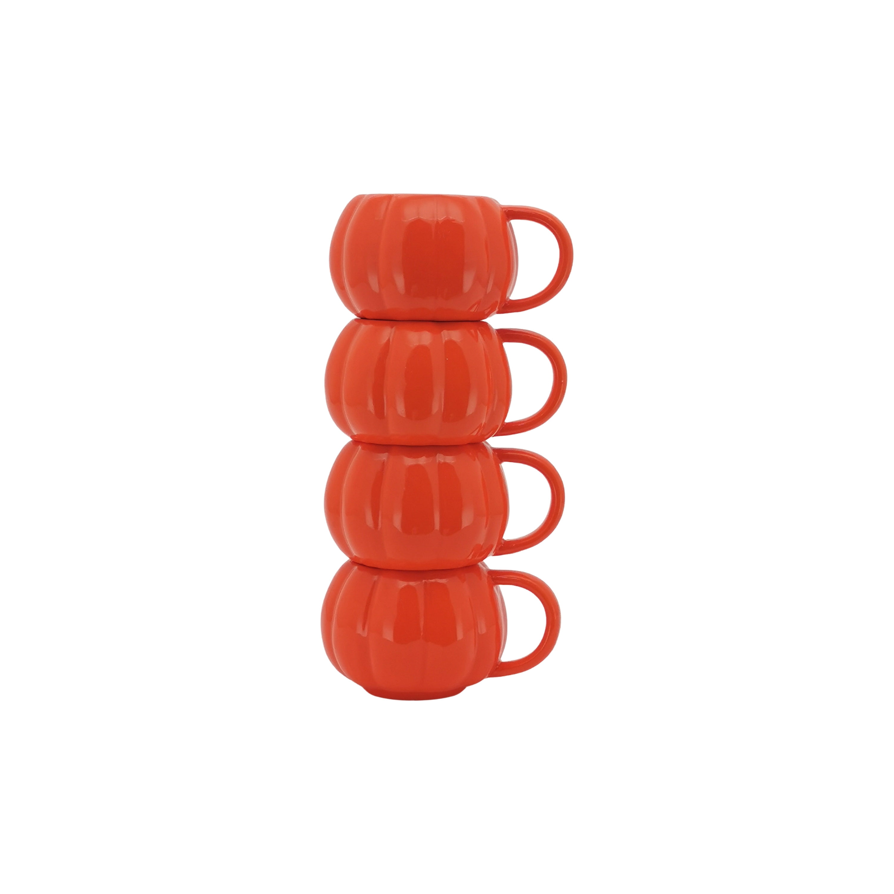 Way To Celebrate Halloween Pumpkin Stackable Mug set with Iron Rack