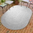 thumbnail image 6 of Superior Two-Toned Braided Indoor/ Outdoor Area Rug, Canvas/ White, 5' x 8', 6 of 6