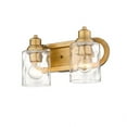 thumbnail image 2 of Lumley 2 - Light Antique Gold Gold Glam Incandescent Glass And Steel Wall Sconce, 2 of 5