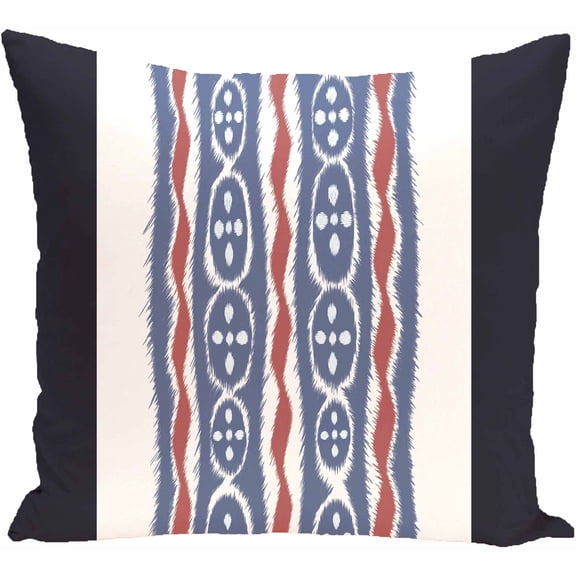Simply Daisy 16" x 16" Ikat Ribbon Stripes Print Pillow