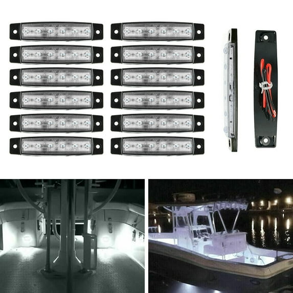 Boaton Marine Boat Led Navigation Lights, Bow Lights Deck Lights Courtesy Lights For Pontoon Boat Bass Boat