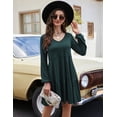 thumbnail image 2 of HA-EMORE Women Spring Summer Women's Dresses V Neck Tiered Dresses Long Sleeve Casual Ruffle Babydoll Dress with Pockets, 2 of 7