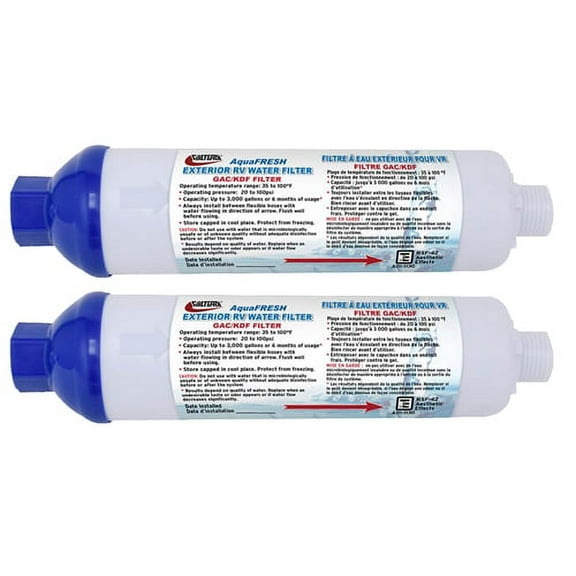 Valterra A01-1132VP AquaFRESH Replacement Exterior Water Filter - 2 Pack