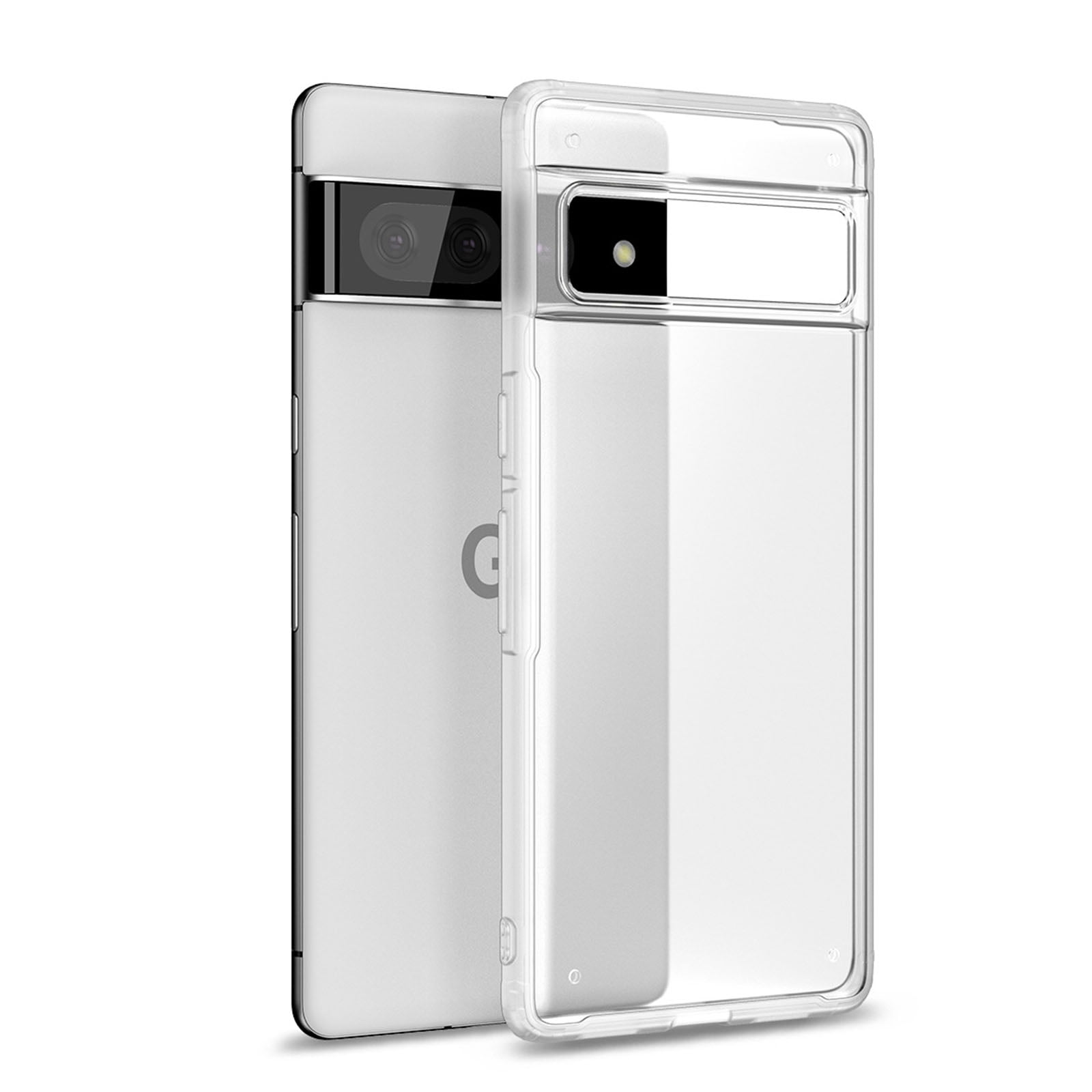 Zjrui Compatible with Google Pixel 7 Pro Case Translucent Matte Frame