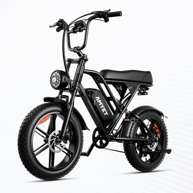 AMYET G60 Pico 1500W Bicicleta Eléctrica, Neumáticos Anchos 20" Fat Tire Bicicletas de Montaña, 48V 20Ah 32MPH Ebike para Adultos Suspensión Completa UL2849