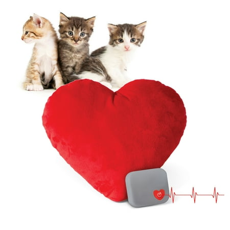 UPC: 0655199636259 | K&H Pet Products Mother s Heartbeat Plush Kitten Calming Toy Heart Pillow Red Kitten Heartbeat 6 Inch