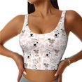 thumbnail image 1 of Balery Cute Cartoon Cows Sujetadores deportivos con espalda cruzada para mujer, acolchados, sin costuras, de alto impacto, ideales para yoga, gimnasio, entrenamiento y fitness.-XX-Large, 1 of 8
