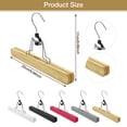 thumbnail image 3 of Clearance White Solid Wood Pants Hanger with Clips - Non-Slip Trouser Clamp Hanger for Skirts and Pants, 3 of 9
