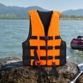 thumbnail image 3 of Adult Life Vest, Orange High Visibility Flotation Device, Adjustable Adult Life Jacket for Fishing, Kayak, Jet Ski, Paddling, Wakeboarding and All Outdoor Water Recreation, 3 of 5
