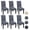 Gray, variant on Vaukki Dining Chair Covers Set of 4, Leaf Pattern Jacquard Stretch Slipcovers, Washable Polyester Chair Protectors for Dining Room Kitchen,Dark Gray