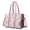 Pink Dog Paw, variant on Teacher Tote Bag,Pink Dog Paw Teacher Utility Tote Bag,Large Work Tote Bags for Women with Multiple Pockets,Top Zipper Closure,13.8x10.6x6.7 Inch