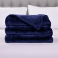 thumbnail image 2 of JML Luxury All Season Flannel Fleece Blanket Navy King(79"x91"), 2 of 5