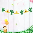 thumbnail image 6 of LABSERRON 2Sets Cactus Theme Banner Non-Woven Fabric Multi-Colored 11.8*5.5In Mexican Party Decorations, 6 of 8