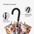 thumbnail image 6 of Knirps A.760 Curved Handle Rain Umbrella for Adults in Poppy – 42" Windproof Automatic Open Canopy, Ultra Lightweight Steel Aluminum Frame with Large Button, Rounded Tips, Polyester Case Included, 6 of 7