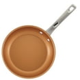 thumbnail image 5 of Ayesha Curry Home Collection Porcelain Enamel Nonstick Frying Pan Set, 2-Piece, Brown Sugar, 5 of 7