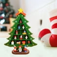thumbnail image 3 of Abbracc Christmas Tree Decor Display Props 3D Lightweight Creative Wooden for Windowsill Big Grid Green, 3 of 8