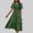 Army Green womens summer dresses clearance sale, variant on Dyegold Sundresses for Women Casual Beach - Hawaiian Dresses for Women V-Neck Short Sleeve Boho Smocked Ruffle Tiered Maxi Sundresses ​Elastic Waist ​Party ​Dress